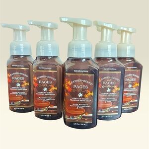 Bath & Body Works Leather-Bound Pages Foaming Hand Soap X5 NEW!